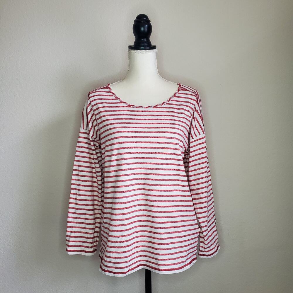 Madewell Red Striped Chart Tee Small